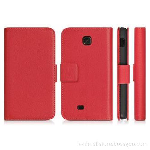 Book Type Soft LG Cell Phone Covers Shockproof For LG Optim